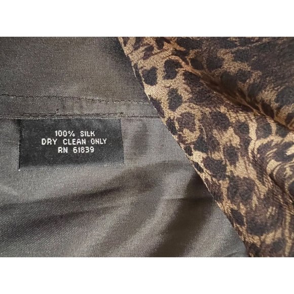 Teri Jon SIlk Maxi Dress 4 Small Black Brown Strappy Flowy Ruffle Y2K - Picture 13 of 13